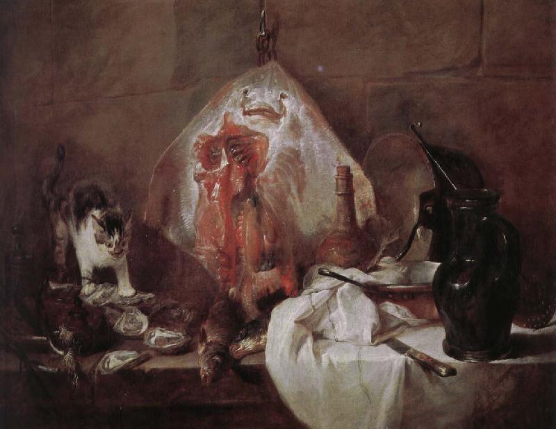 Jean Baptiste Simeon Chardin la raie oil painting picture